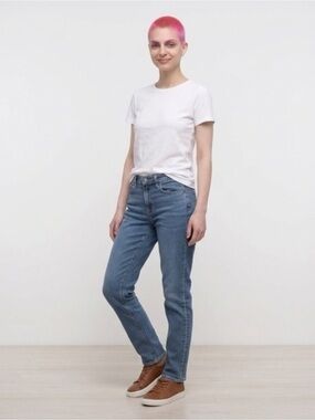 American Eagle Outfitters Y2K Women's Skinny Jeans Light Blue Distressed Stretch